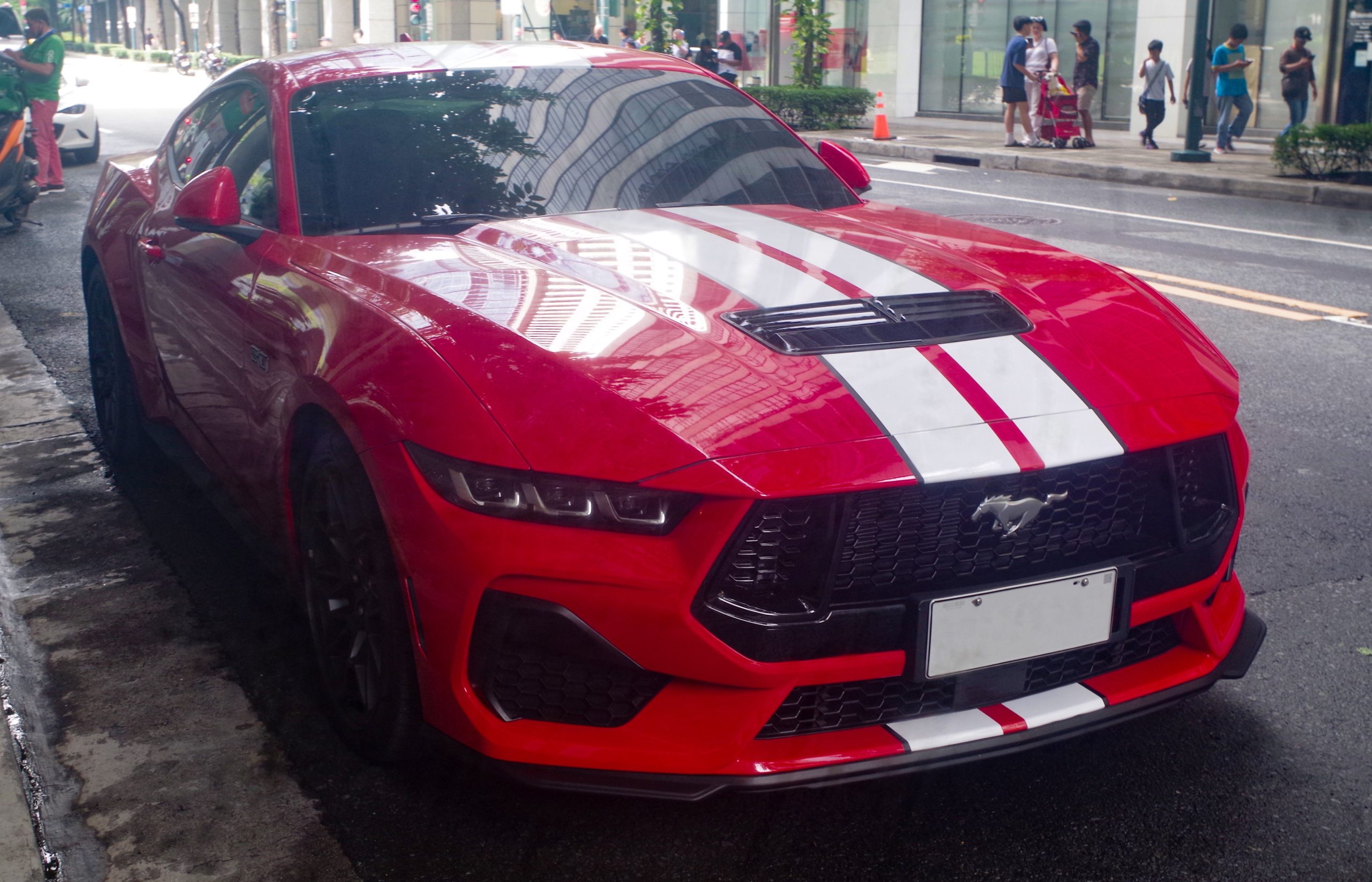 High-performance Ford Mustang S650 prototype testing on public street representing upcoming performance models