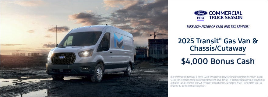 2025 Transit Gas Van & Chassis Cutaway